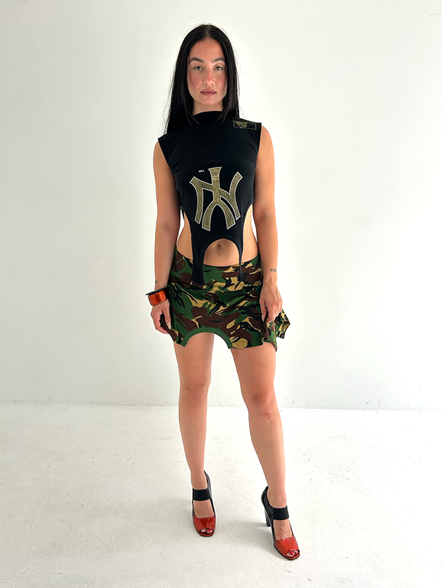 Camo Mini T-Skirt - Size S