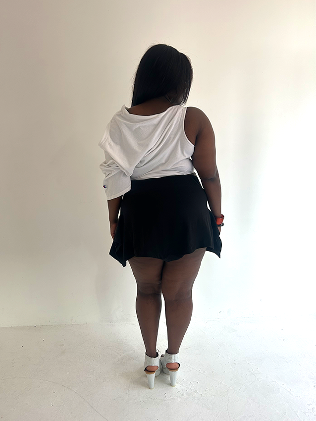 Black Bball Mini T-skirt - Size L
