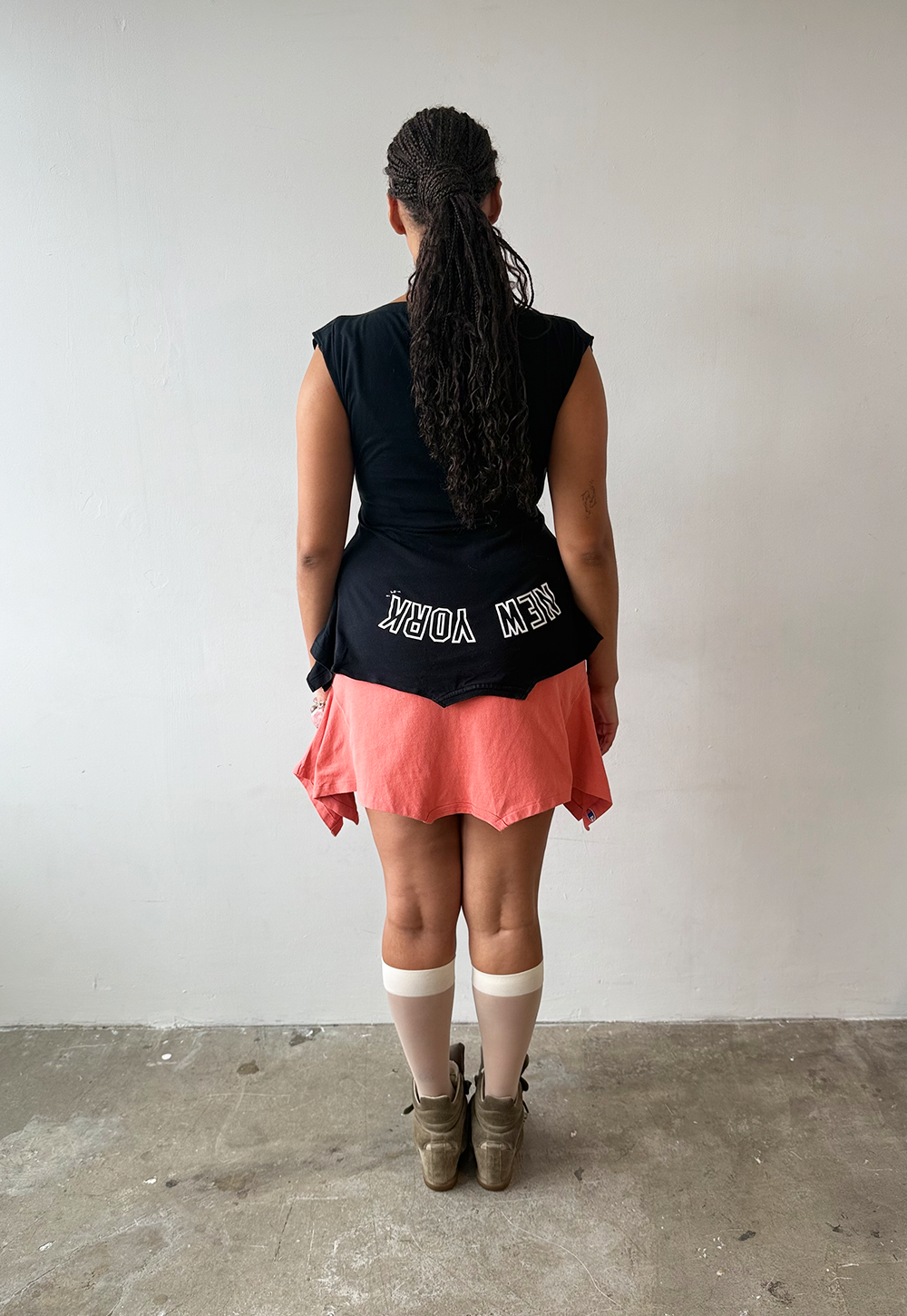 Coral pink Champion Mini T-skirt - Size L