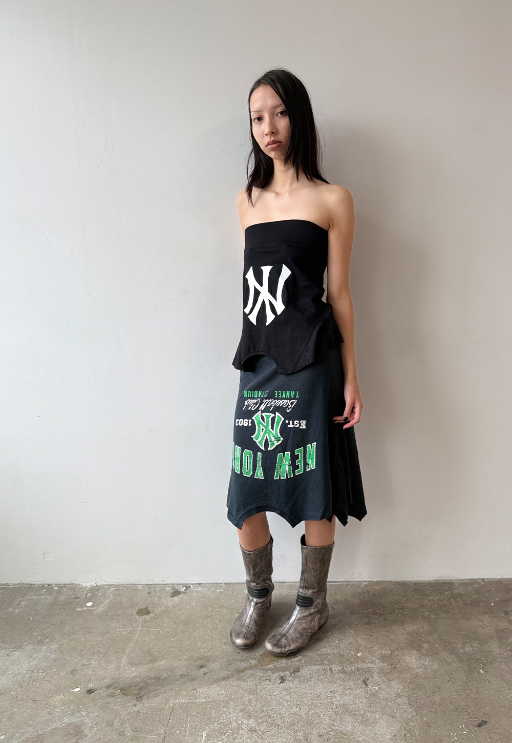 Black/white NY T-skirt - Size XS