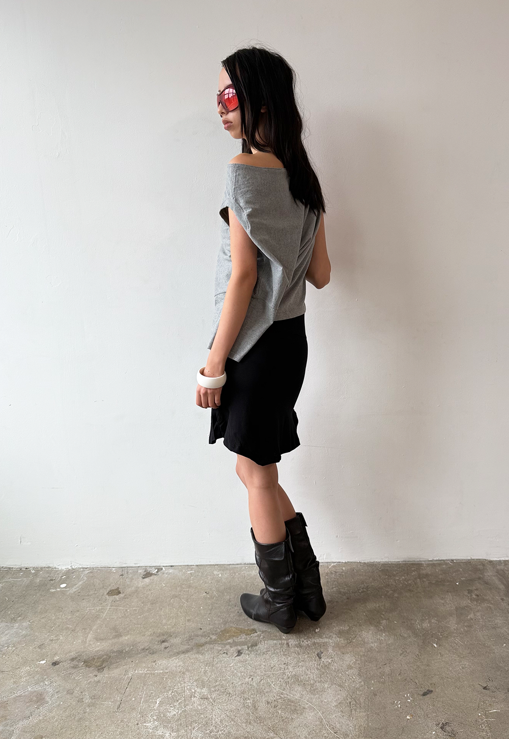 Black/white NY T-skirt - Size XS