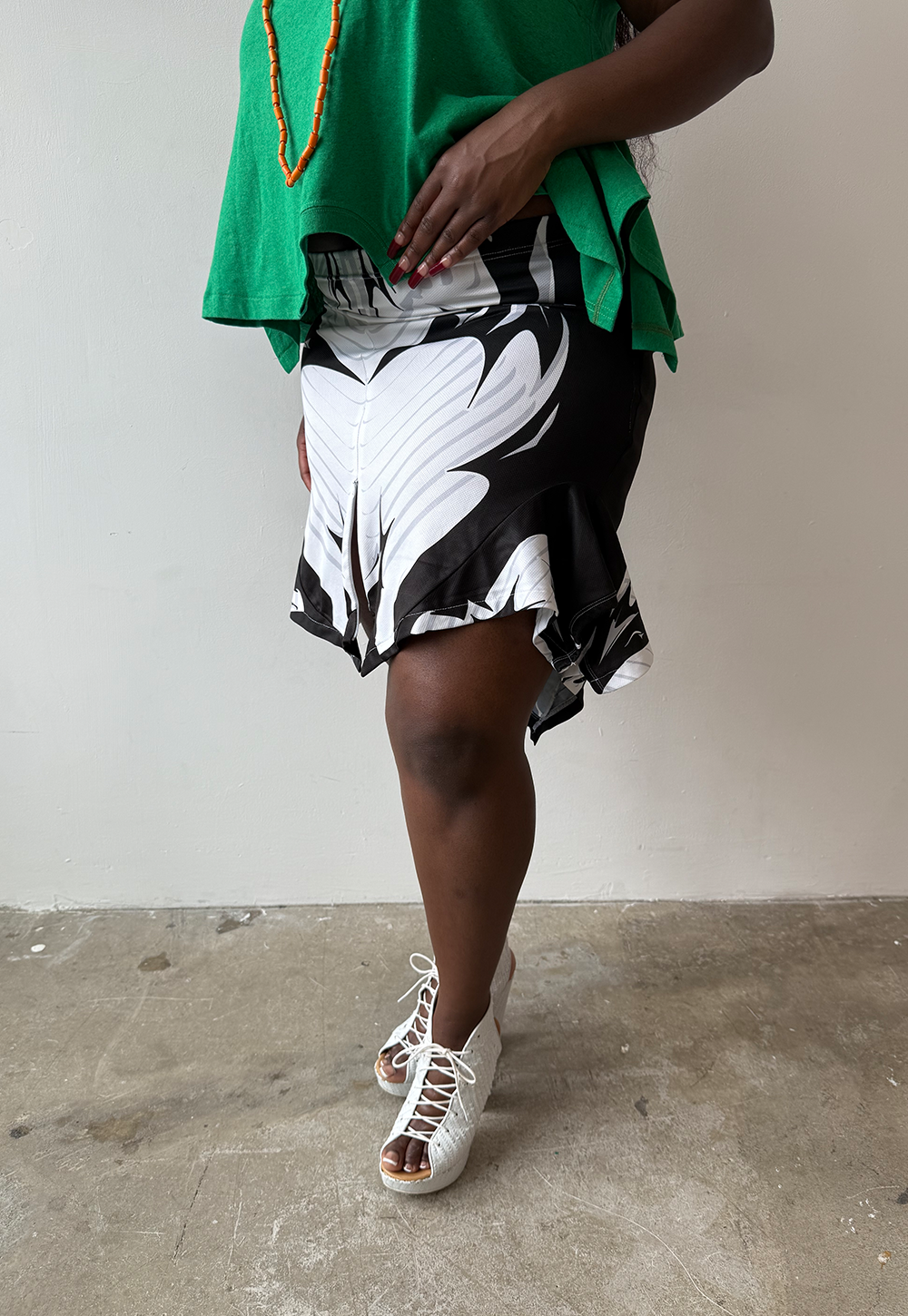 Black/white Racer Skirt - Size XL