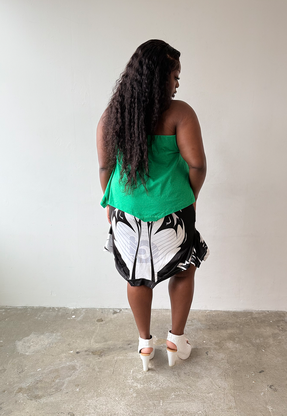 Black/white Racer Skirt - Size XL