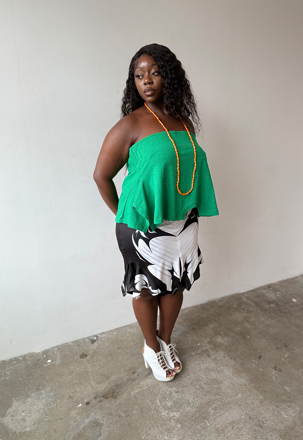 Black/white Racer Skirt - Size XL