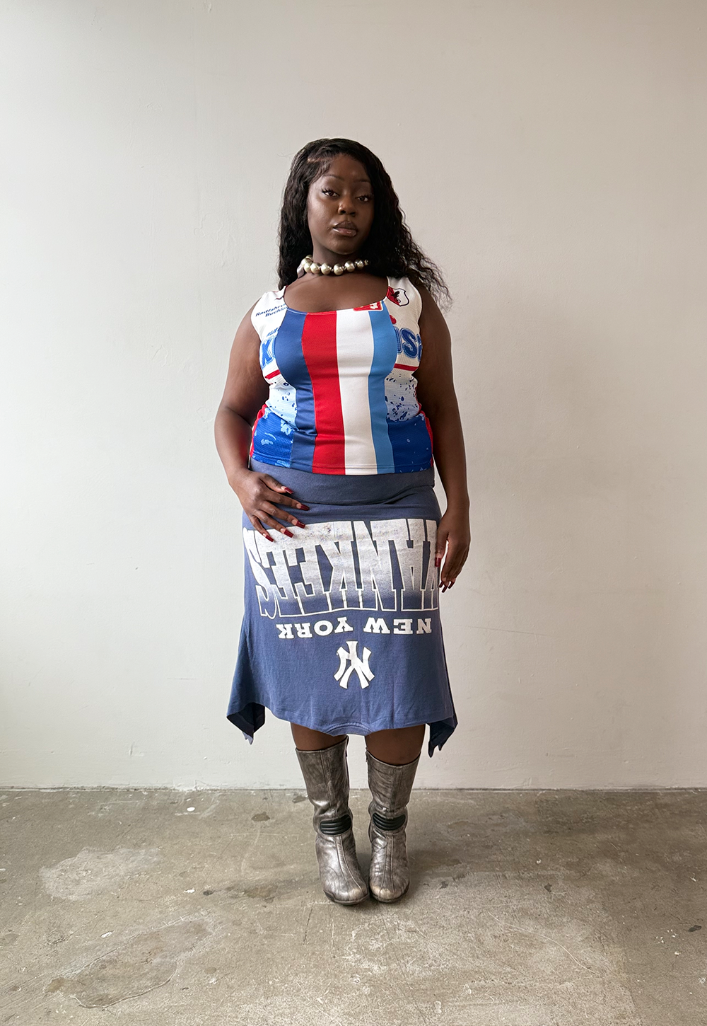 Blue Fade NY T-skirt - Size XL