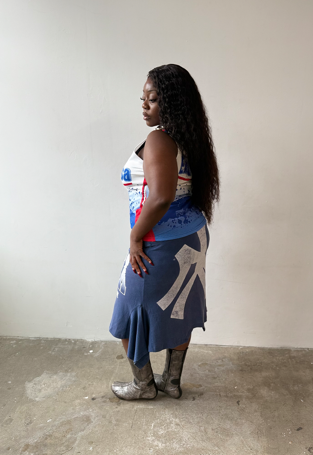 Blue Fade NY T-skirt - Size XL