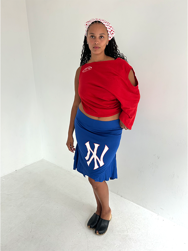 Blue Jersey NY T-Skirt - Size L