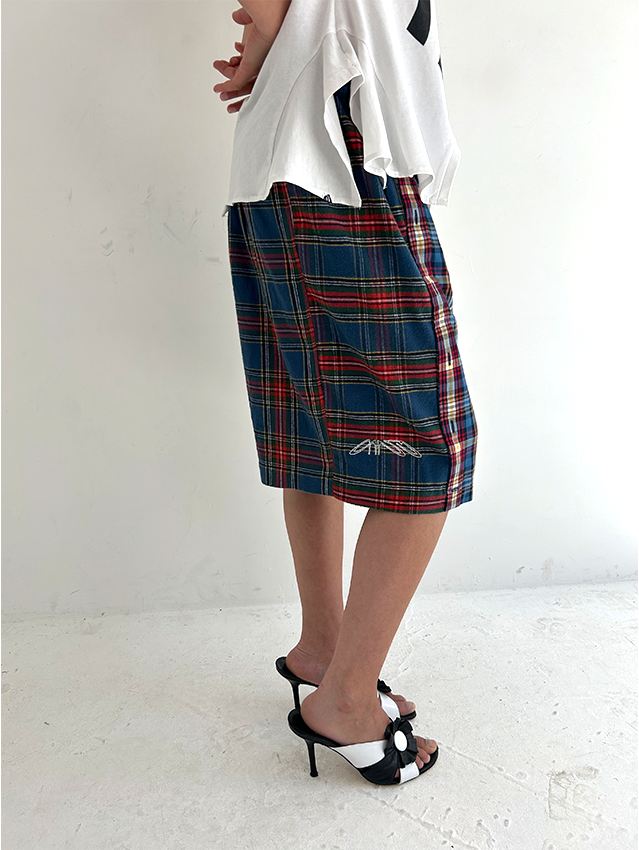 Blue RY Check Shorts - Size S