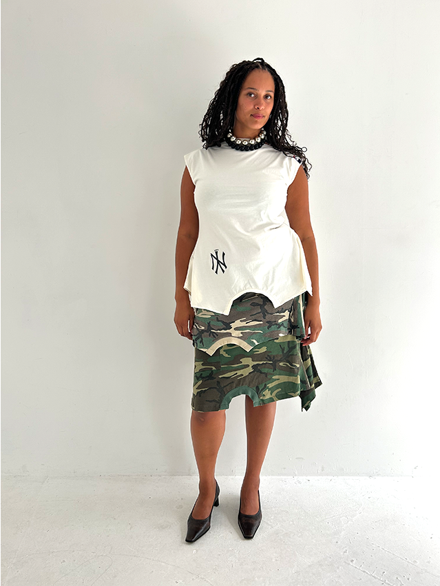 Camo Fade Mini T-Skirt - Size L