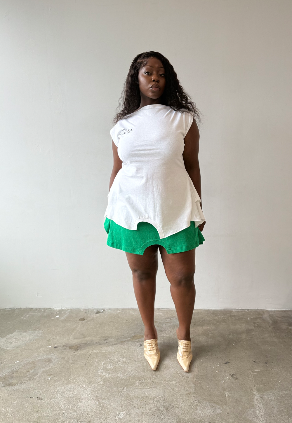 Green Mini T-skirt - Size XL