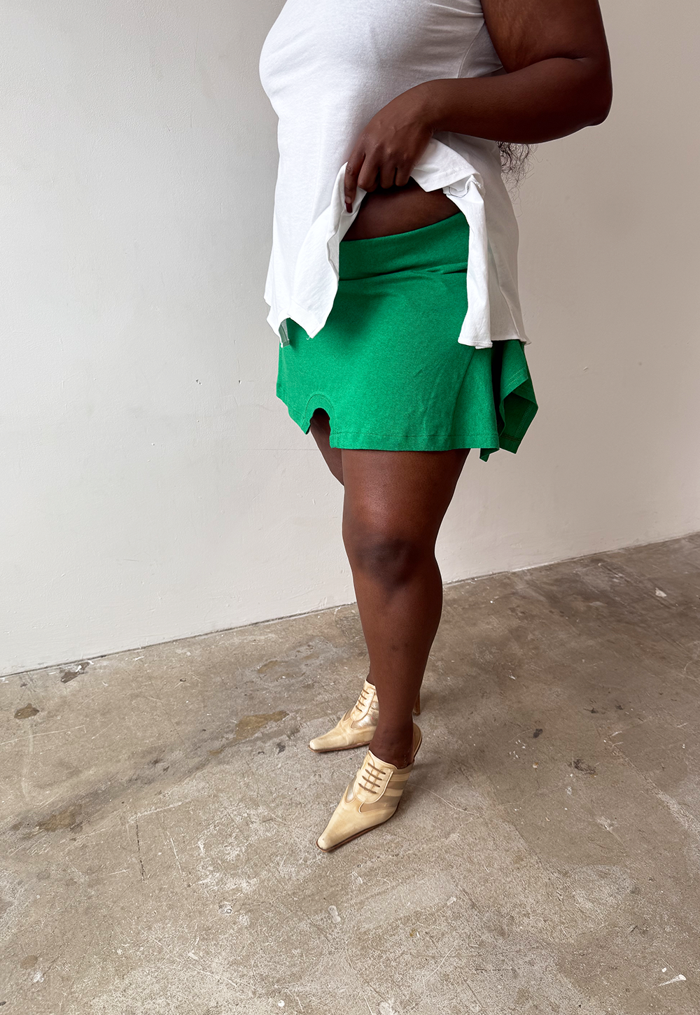 Green Mini T-skirt - Size XL
