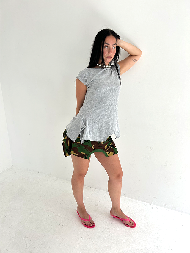 Grey Pocket 180 Top - Size XS