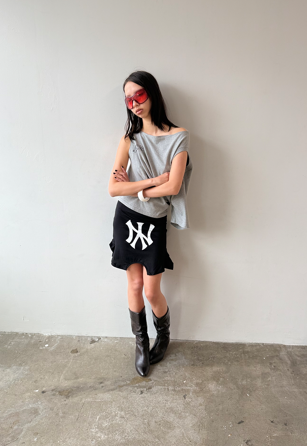 Grey Shift Top - Size S