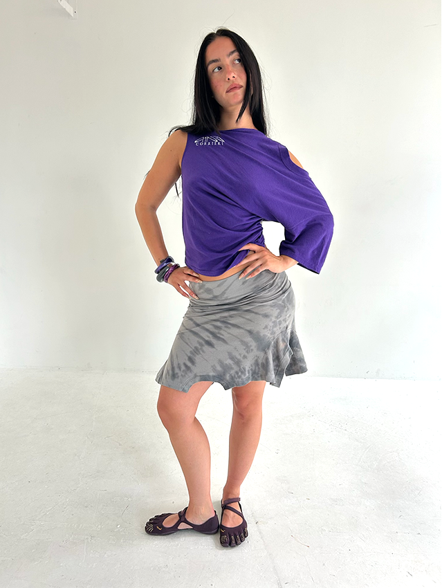 Grey Tie-dye T-skirt - Size XS