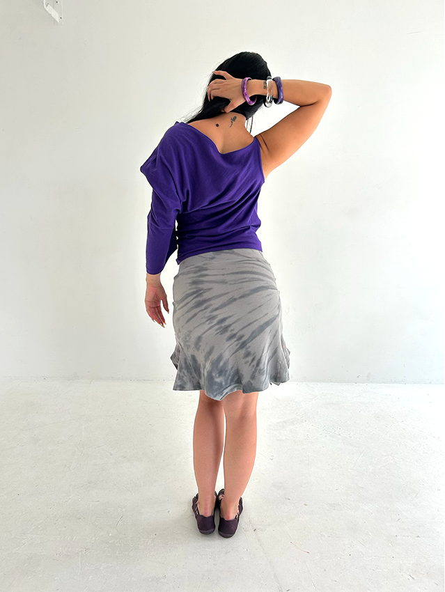 Grey Tie-dye T-skirt - Size XS