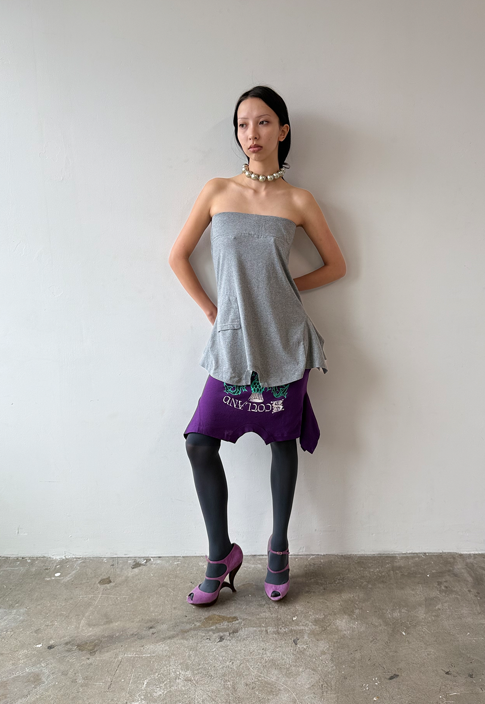 Purple Thistle T-skirt - Size S