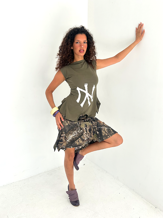 Khaki NY 180 Top - Size XS