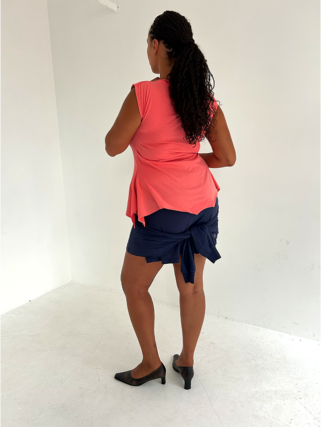 Navy Cowboys L/Sleeve Mini T-skirt - Size L