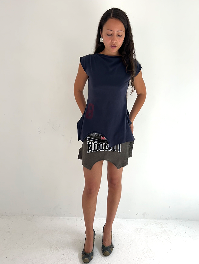 Grey London Mini T-skirt - Size S