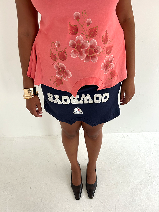 Pink Flowers 180 Top - Size L