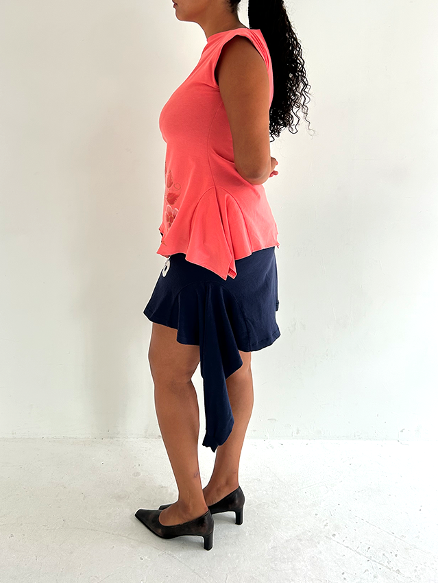 Navy Cowboys L/Sleeve Mini T-skirt - Size L