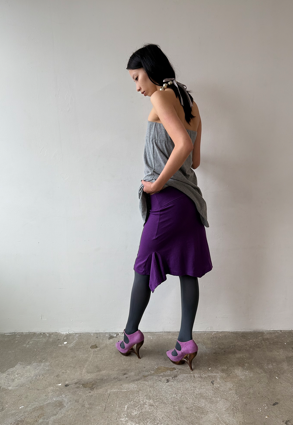 Purple Thistle T-skirt - Size S