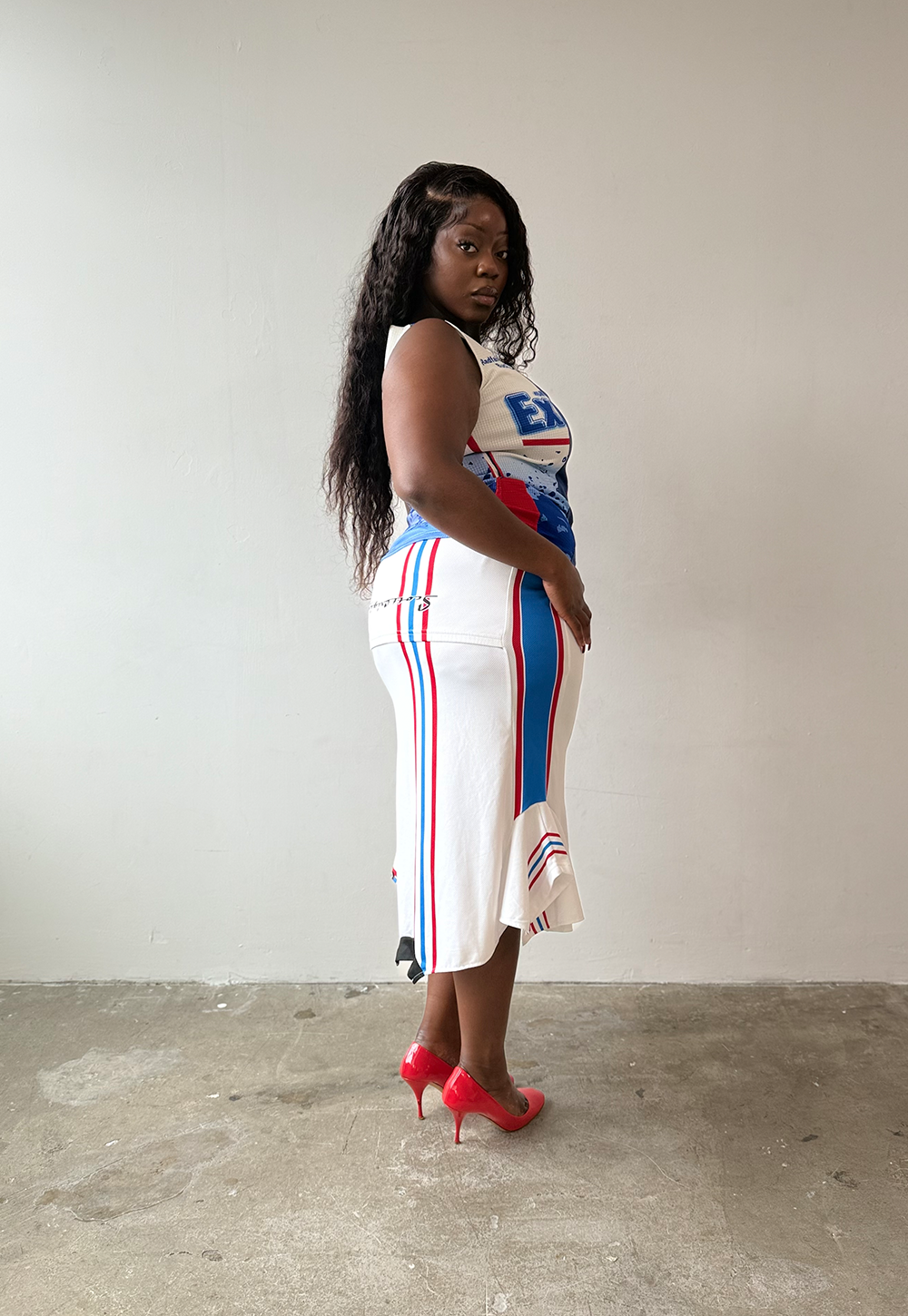 White/blue/red Racer Set - Size XL