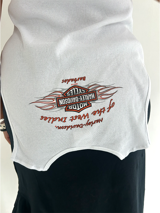 White Harley Davidson 180 Vest - Size M/L