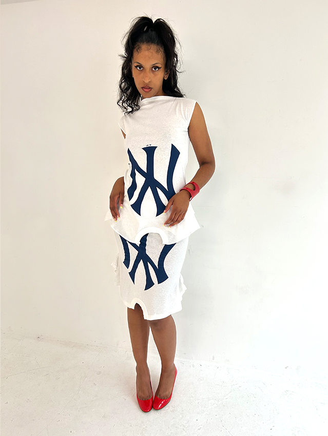White/navy NY Set - Size S