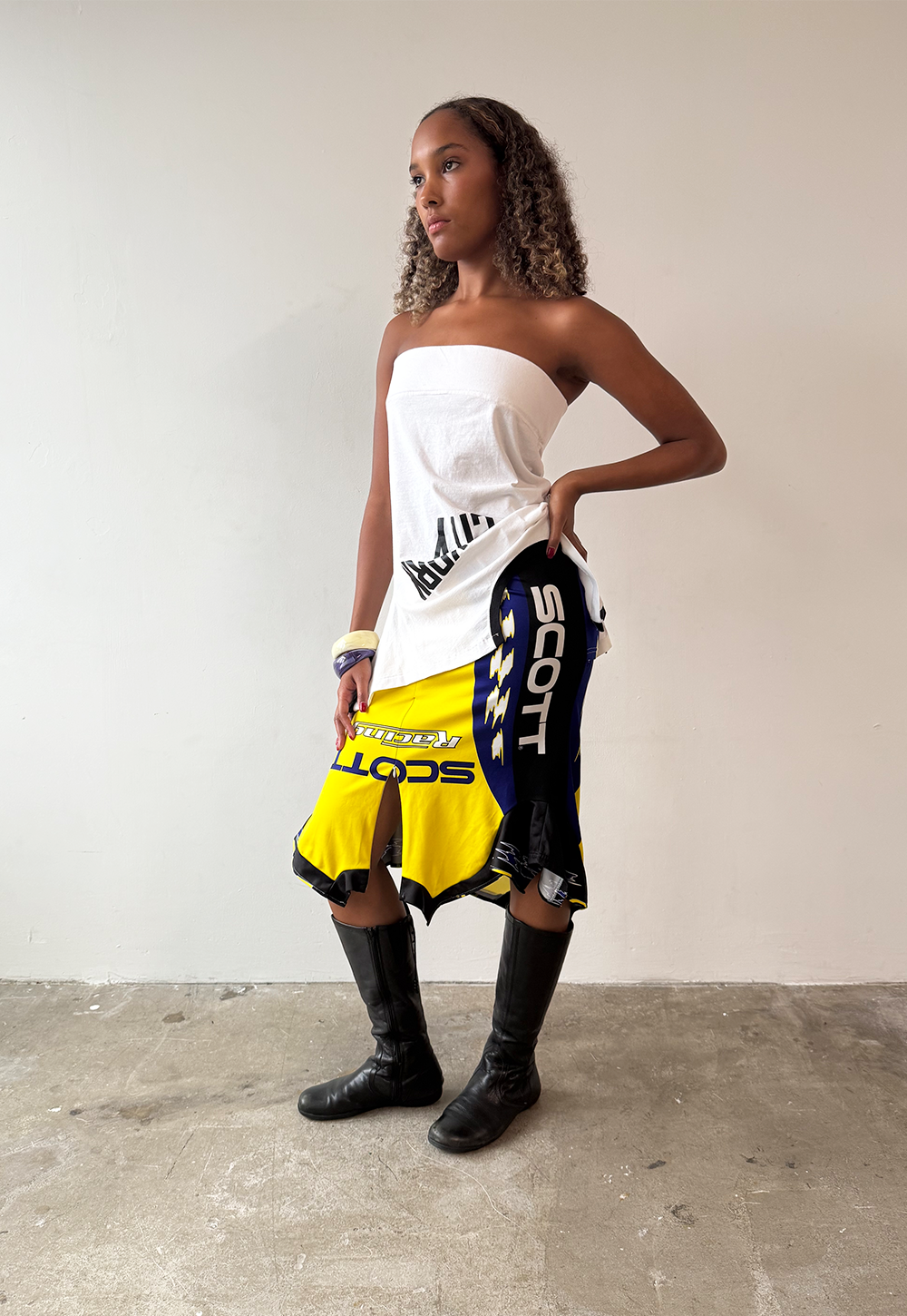 Yellow Scott Racer Skirt - Size M