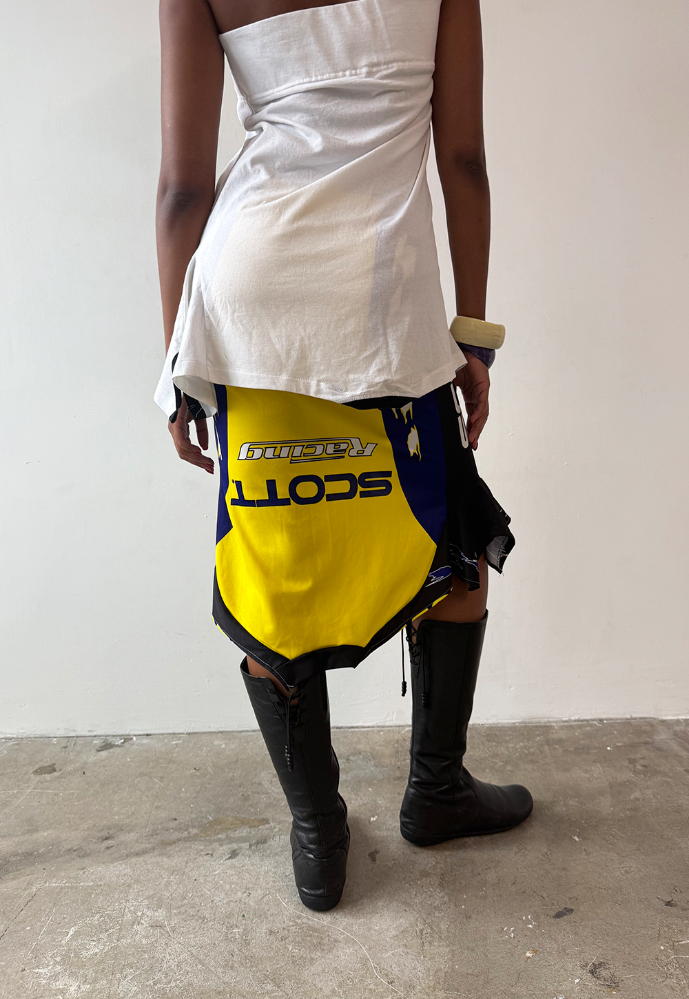 Yellow Scott Racer Skirt - Size M