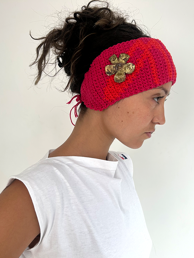 Pink/red Logo Crochet Headband