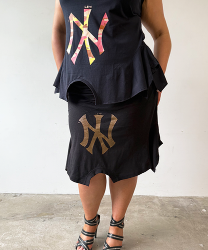 Black/gold NY T-skirt - Size XL