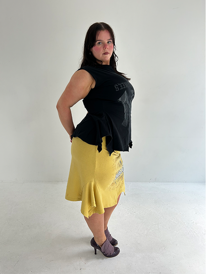 Black NY Pinstripe 180 Top - Size XL