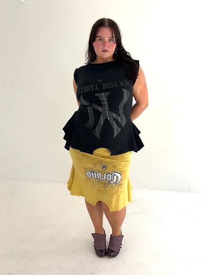 Black NY Pinstripe 180 Top - Size XL