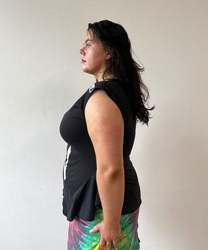 Black/white NY 180 Top - Size XL