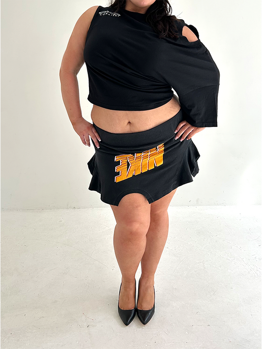 Black/yellow Nike Mini T-skirt - Size XL