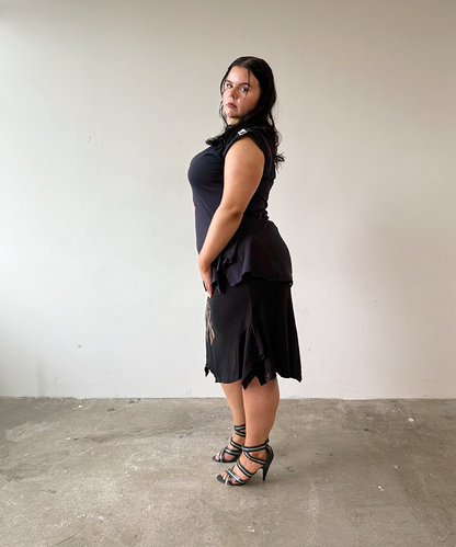 Black/gold NY T-skirt - Size XL