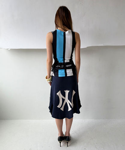 Black/blue stripe Racer Vest - Size S