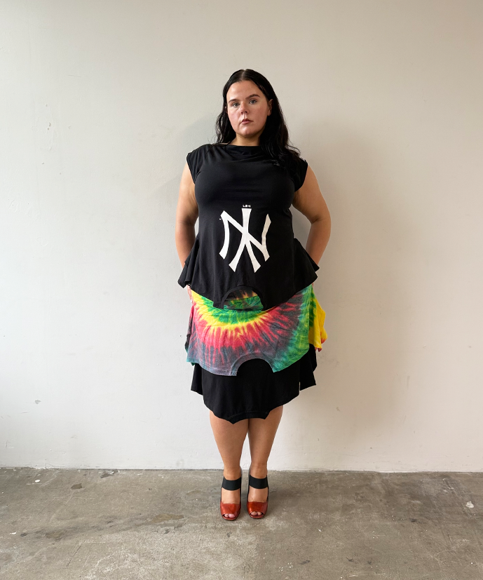 Black/white NY 180 Top - Size XL