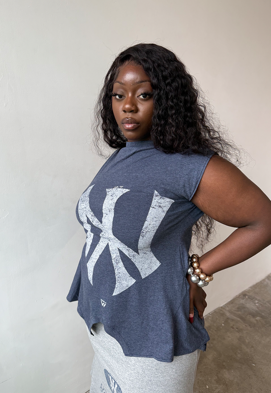 Blue/grey NY 180 Top - Size XL