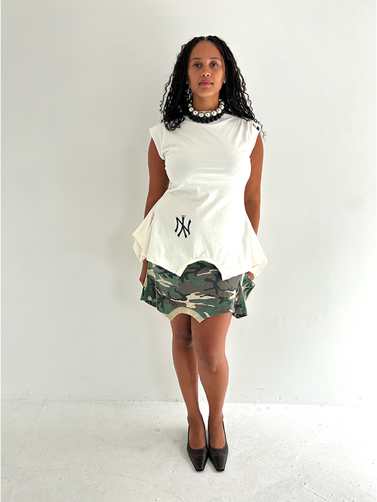 Camo Fade Mini T-Skirt - Size L