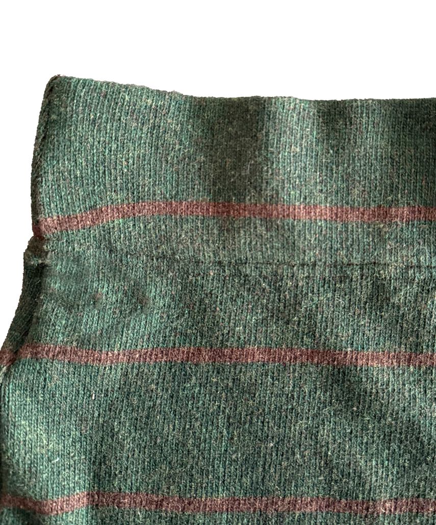 Dark Green/stripe Knit Skirt - Size S/M