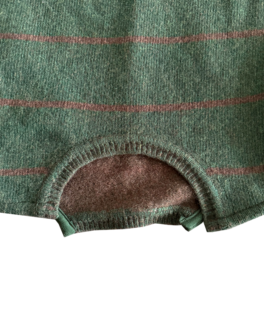 Dark Green/stripe Knit Skirt - Size S/M