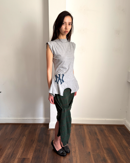 Dark Green/stripe Knit Skirt - Size S/M