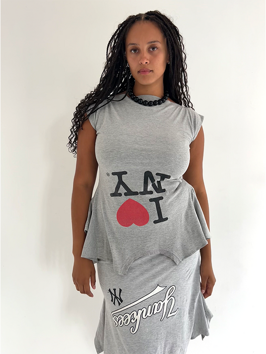 Grey I <3 NY 180 Top - Size L