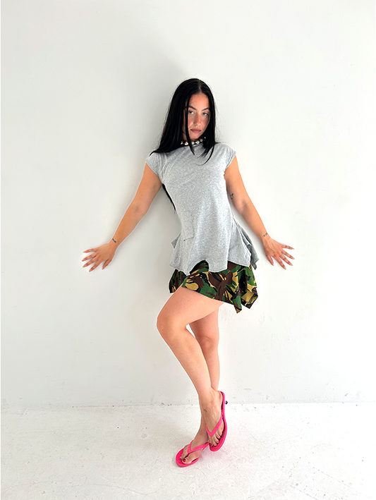 Grey Pocket 180 Top - Size XS