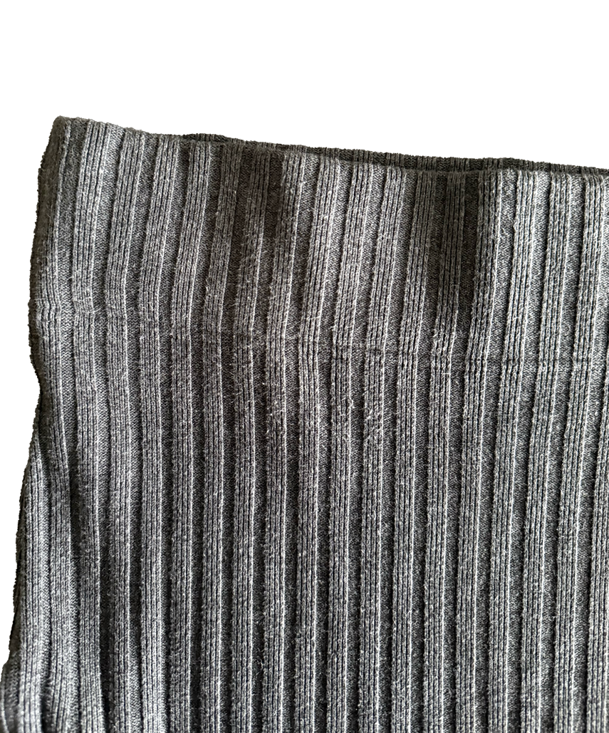 Grey Rib Knit Skirt - Size XL