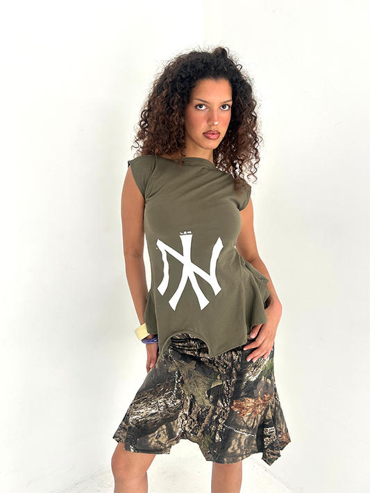 Khaki NY 180 Top - Size XS