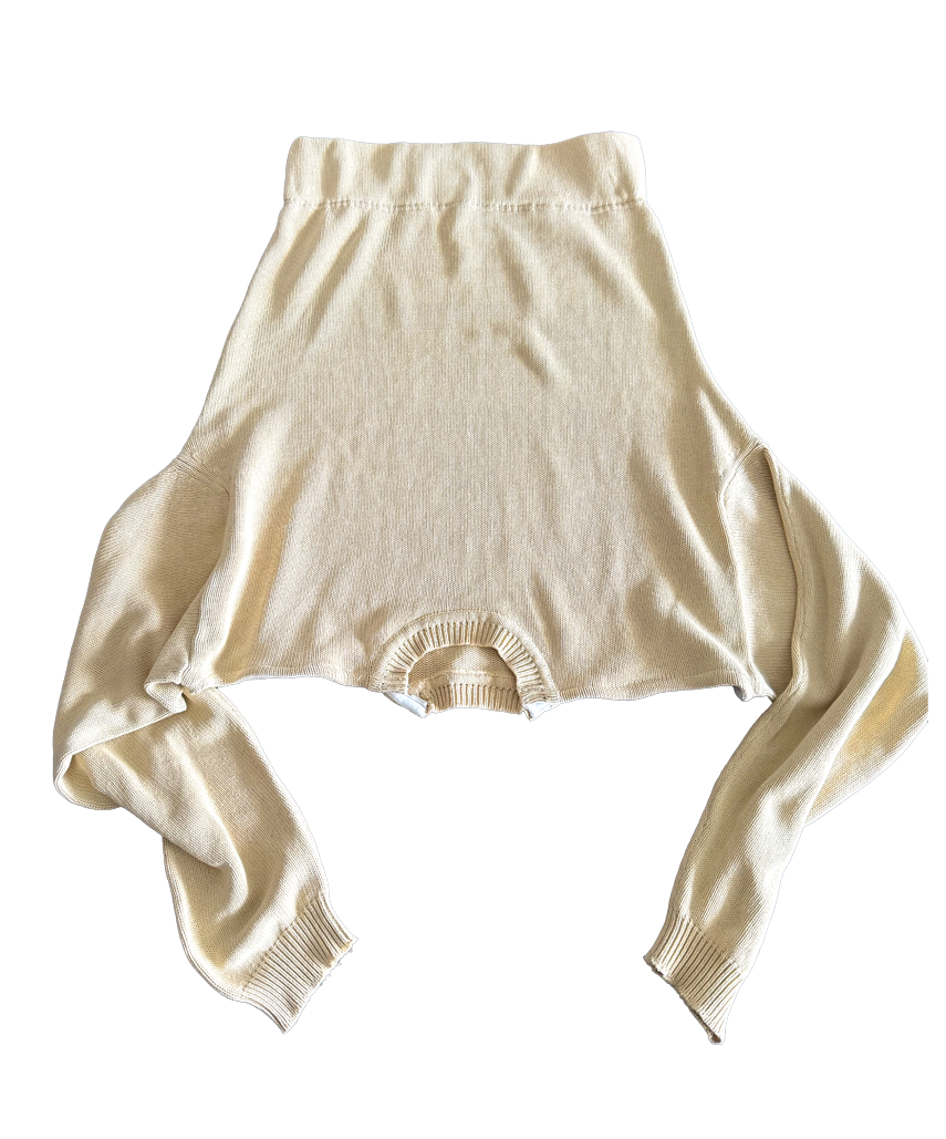 Light Yellow Knit Skirt - Size M